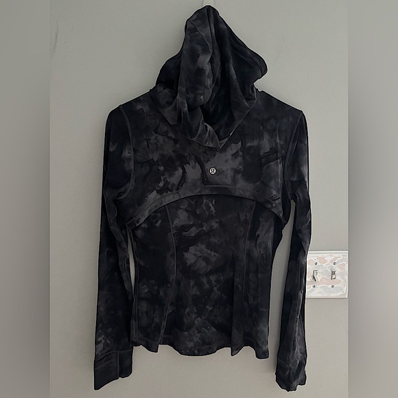 Lululemon Hooded Define Jacket Nulu Diamond Dye Pitch Grey Graphite Size 8 - Picture 2 of 7